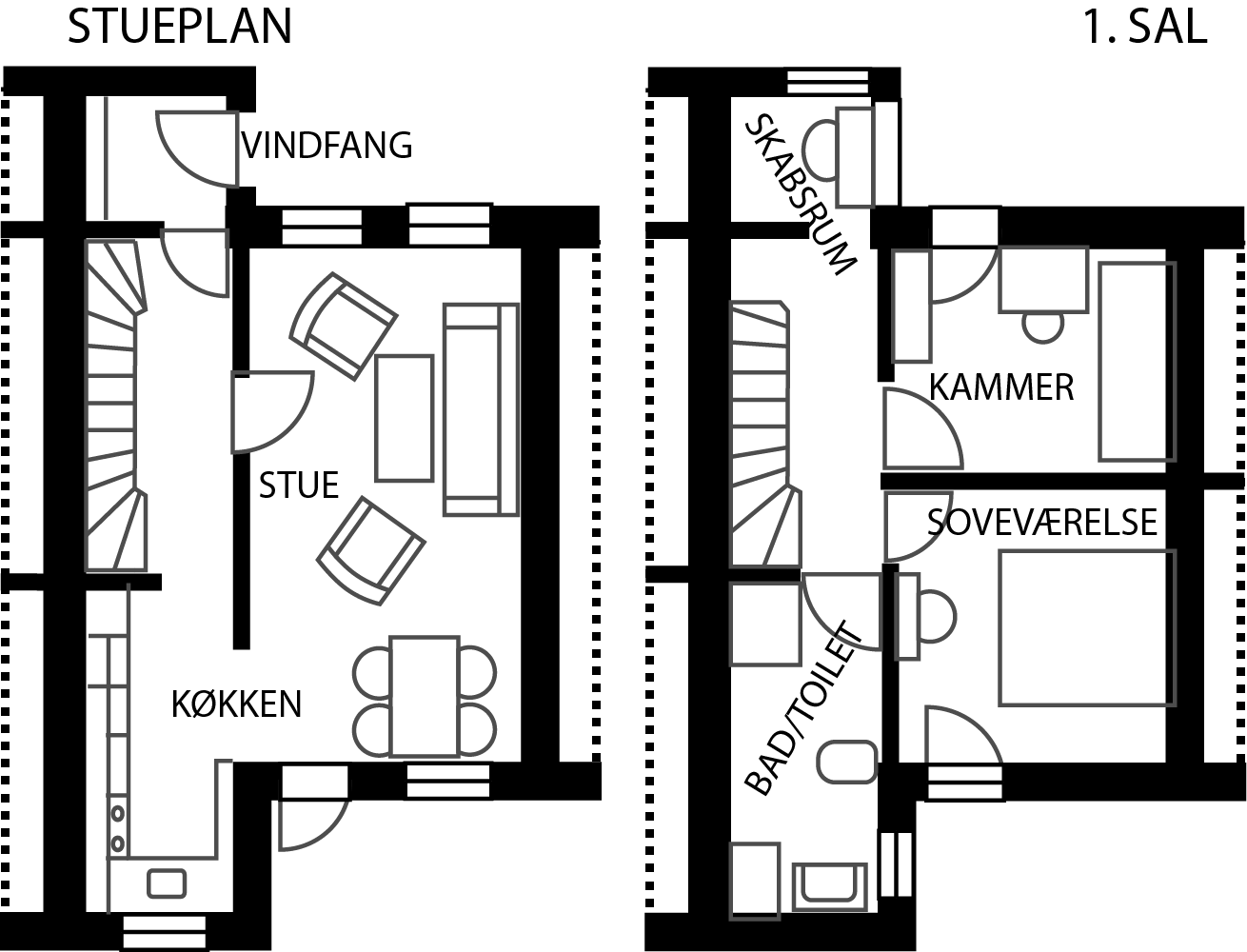 Skejbyhøj, boligtype 3, grundplan
