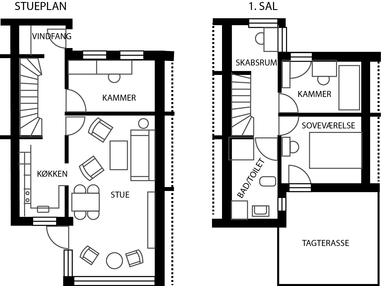 Skejbyhøj, boligtype 4, grundplan